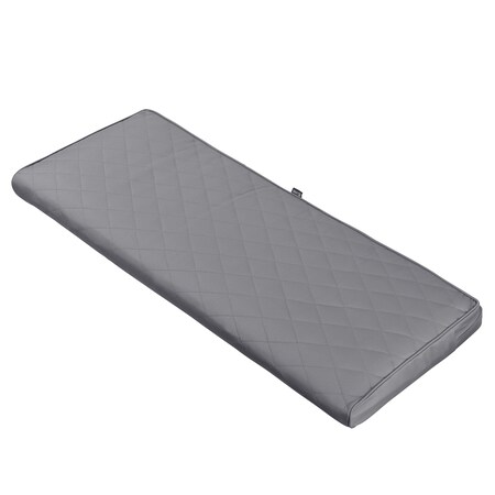 Classic Accessories FadeSafe 54x18x3" Rectangle Patio Quilted Lounge Cushion, Grey 62-044-GREY-EC